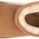 Zizor Women's Cozy Short Bootie Slippers, Winter Warm Hard Bottom House Shoes with Fuzzy Lining (9, Brown)