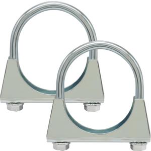 Murtenze 2 Pack 2-1/4" U-Bolt Muffler Exhaust Clamps, Stainless Steel Silencer Exhaust Clip for Automotive, Vehicles