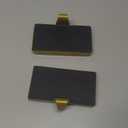 2 Pcs Christmas Stocking Holders - Heavy Duty Stainless Steel Mantle Hangers, Non-Slip Weighted Base for Fireplace, Mantel, Perfect Xmas Holiday Decorations with DIY Design (Striped Gold, 2p)