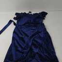 BerryGo Women's Velvet V Neck Wrap Semi Formal Dress Cocktail Party Maxi Dress for Wedding Guest Medium