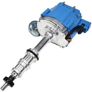 A-Team Performance - HEI Complete Distributor 65,000 Volts Coil - Compatible With Big Block Ford FE V8 352 360 390 406 410 427 428 One-Wire Installation Blue Cap