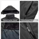 wantdo Men's Big and Tall Waterproof Mountain Ski Jacket Plus Size Snow Winter Coat with Hood (XX-Large Tall, Dark Grey)