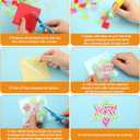 Watersay 40 Set DIY Hanukkah Suncatcher Craft Chanukah Paper Suncatchers Crafts Stained Glass Effect Paper Star of David Jewish Menorah Suncatcher Crafts for Window Art Classroom Art Decor