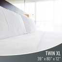 DMI Mattress Protector Twin XL 2 Pack - Waterproof, Fitted, Noiseless, Soft & Breathable, 39" x 80" x 12", White