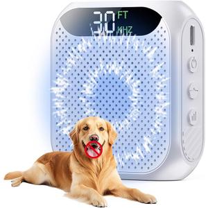 MALOK Dog Bark Deterrent Devices, Rechargeable Bark Control Device with Adjustable Frequency & Range for All Large & Small Dogs