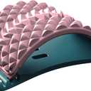 LTUMHGCR Back Stretcher, Back Cracker for Lower Back Pain Relief, Multi-Level Adjustable Spine Board for Herniated Disc, Sciatica, Scoliosis (Pink)