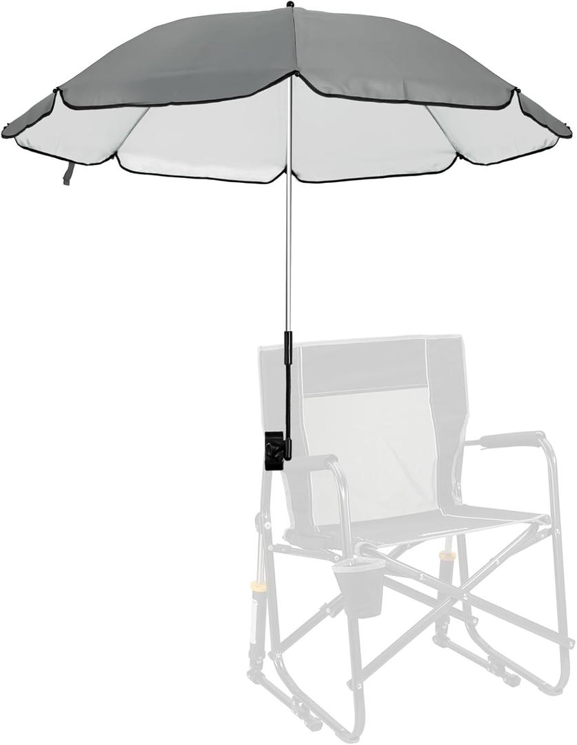 Chair Canopy Umbrella Compatible with GCI - Sunshade Attachment, Portable Umbrella for Beach Chair, with Adjustable Clamp and Easy to Install, Sun Protection for Outdoor, Beach, Camping Chairs