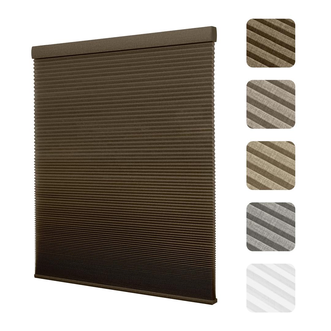Boolegon Cordless Cellular Shades, Light Filtering Brown, Customized Size