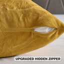 FUTEI Pack of 2 Velvet Throw Pillow Covers 26x26 Inch, Golden Yellow