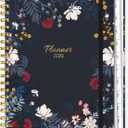 2026 Planner, A5 Weekly and Monthly Planners with Tabs, Spiral Bound Daily Calendar 2026 Planner, Agenda Organizers from Jan. to Dec., Hardcover Habit Tracker Journal 6.18" x 8.5"(Black Bloss)