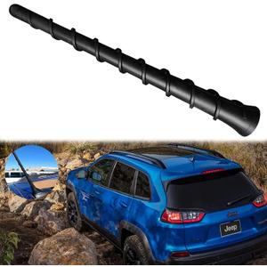 EVniko 8'' Inch Roof Antenna Mast Compatible for 2011-2022 Jeep Cherokee Grand Cherokee Dodge Durango Dart Journey Chrysler 200 Replacement Back Rubber Car Antenna 5091100AA 68297936AA