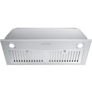 FIREGAS Range Hood Insert 30 inch, Built-in Kitchen Hood with 600 CFM, Ducted/Ductless Convertible Kitchen Vent Hood, Stainless Steel Stove Hood with Push Button, Baffle Filters and Charcoal Filters