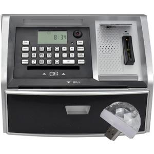 Toy Talking ATM Bank ATM Machine Savings Piggy Bank for Kids with Extended USB Ports for Accessories (Lamp Hot)