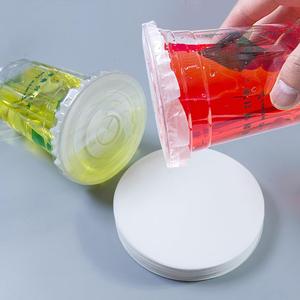 500 Pcs White Leak-Proof Cap Lid Liners, Round Sealing Paper Pads, Waterproof Spill Proof Paper for Plastic Drink Cup, Milk Tea Coffee Beverage Cup Leak Proof Film Sealing Film (5.1 Inch)