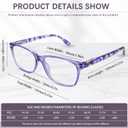 Progressive Multifocus Reading Glasses for Women, Blue Light Blocking Ladies Computer Readers with Spring Hinge, Magnification Strength +2.5