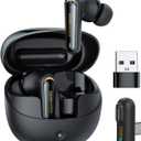 Wireless Active Noise Cancelling Gaming Earbuds-Dongle rechargeable-20ms Ultra-Low Latency, Dual-Mode 2.4GHz & Bluetooth 5.3, Hi-Fi Sound for PS5, Quest 3S/3/2, Nintendo Switch, Steam Deck (Black)