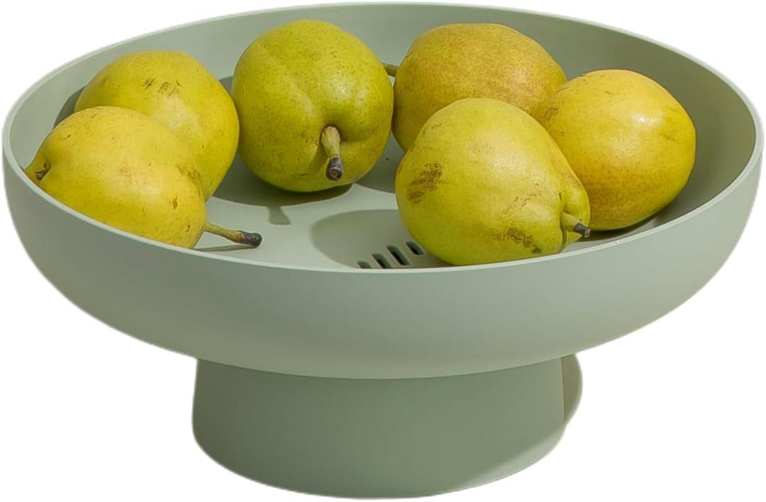 onefitow Fruit bowl Fruit Basket for Kitchen Countertop Kitchen Storage Baskets Stand Organization, Decor Centerpiece Counter or Dining Room Tables (Green)