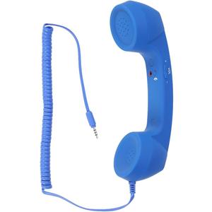 3.5mm Retro Telephone Handset with Adjustable Tone, Proof Receiver for Cell Phones - Classic Blue Mobile Phone Handset (22*6.5*6cm)