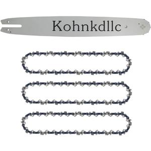 3 Pack 18 inch.325" Pitch 063" Gauge 68 Drive Links Chainsaw Chains and 1 Guide Bar for Stihl 021 023 025 017 018 028 ms 250 (3 chains+1 bar)