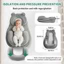 Rootling Baby Feeding Pillow, Anti Overflow Feeding Pillow for Reducing Spit-Up, Safety Nursing Pillow, Baby Lounger Reflux Wedge Breastfeeding, Removable top and Bottom