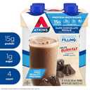 Atkins Dark Chocolate Royale Protein-Rich Shake, Gluten Free, Keto-Friendly, 12 Count BBD: 03-10-26