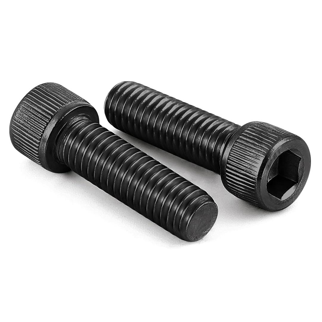 M8-1.25 x 45mm Socket Head Cap Screws, Allen Socket Drive, 12.9 Alloy Steel, Full Thread, Black Oxide, 10 PCS