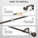 Bronze Curtain Rods 36 to 72 Inches(3-6 Feett),5/8 inch Splicing Drapery Rods,Small Curtain Rods Set,Size: 36''-72'',Bronze