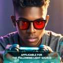 TIJN Sleep Glasses with Blue Green Light Blocking, Red Light Lens for Computer Gaming, Screen Fatigue & UV Protection