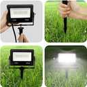 4 Pack RGB LED Flood Light with Stake, Outdoor DIY Color Changing Stage Party Lights 150W Equivalent 2700K-6500K White Light Dimmable RGB Colored Spotlighs Uplight for Events by App Control