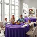 10 Pack Round Tablecloth 120 Inch Purple for 48"-96" Table