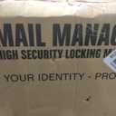 Mail Boss Curbside, Wood Grain 7510 Mail Manager Locking Security Mailbox, Steel, Black