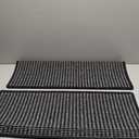 Bullnose Carpet Stair Treads, Non Slip Stair Treads for Wooden Steps Indoor, Stair Runner, Soft Stair Rugs for Pets, Edging Stair Protectors, Washable, 29.5"x9.5"x1.5" 2pcs, Black Grey
