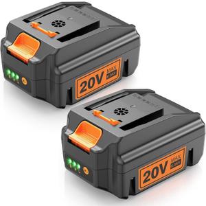 ARyee 20V 6.0Ah WA3575 Replacement for Worx 20V Battery Compatible with Worx Battery WA3578 WA3520 WA3525 WA3520 WG151s WG891 Leaf Blower Power Tools, 2-Pack