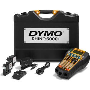 DYMO Rhino 6000 Industrial Label Maker, Computer Connected Label Maker with Hard Carry Case, 1 Vinyl Tape Cassette, 1 Flexible Nylon Tape Cassette and Rechargeable Lithium Ion Battery