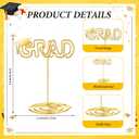 Colarr 24 Pcs Graduation Table Number Holders 2026 Grad Picture Display Stand for Tables Class of 2026 Gold Metal Place Card Photo Clip Holders for Graduation Party Supplies Centerpieces Decor