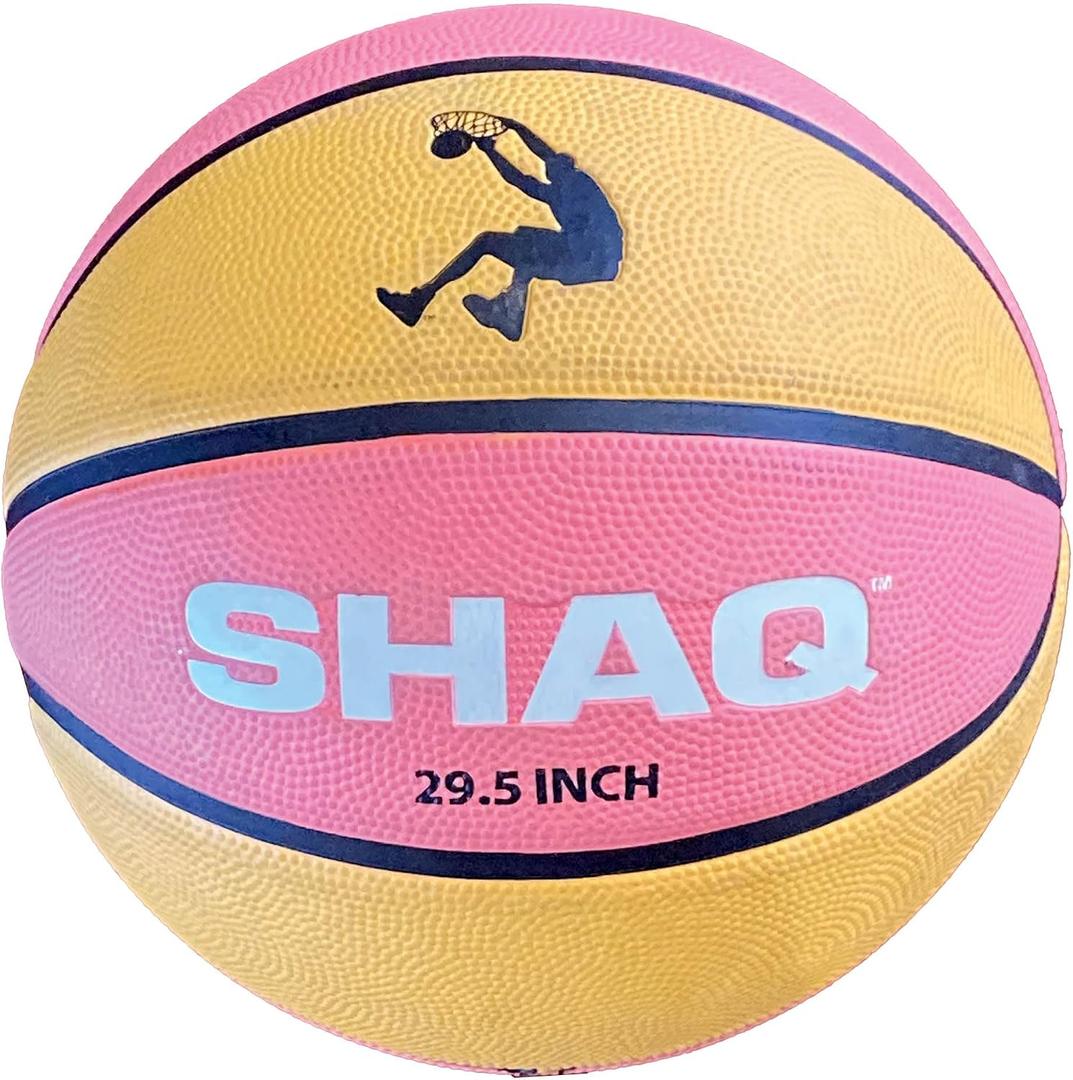 Shaq Official Size 7, 29.5" Composite Basketball - High Durability Indoor/Outdoor with Grip Surface and Mini Pump