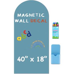 Arch Magnetic Wall Decal - 40" x 18" Matte Finish Chalkboard Sticker for Wall - Magnetic Board for Playroom, Home Classroom(Celadon)