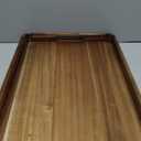 22 Inches Acacia Wood Serving Tray with Handles, Large Wooden Rectangle Ottoman Tray, Nice Home Decor for Living Room Coffee Table Couch, Ideal Size for Serving Food Breakfast BBQ Party