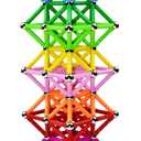 150Pcs Magnetic Building Sticks Blocks Toys, 2.3" Length Magnet Educational Toys Set for Kids and Adult, STEM Building Toy 3D Non-Magnetic Balls with Storage Bag