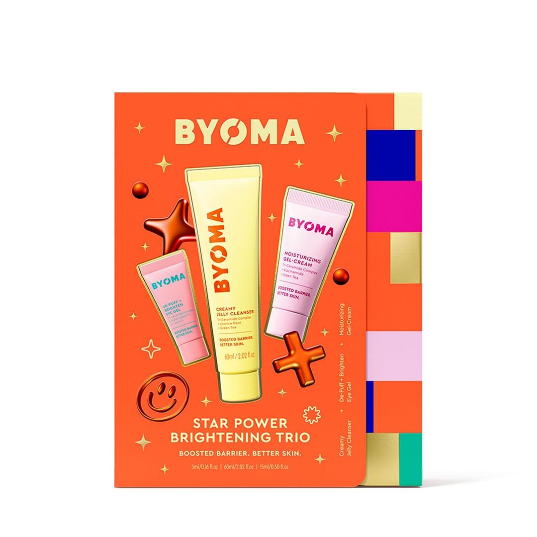 BYOMA Star Power Brightening Trio Travel Skincare Set (5ml, 60ml, 15ml)