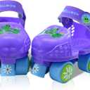 Kids Roller Skate for Girls Boys Ages 2-5 Years Old, Adjustable Toddler Rollerskates, Children Beginner Roller Skate (Violet)