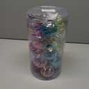 Amooca Christmas Balls Ornaments Hanging Garland Decorations with LED Lights 20pc 12.2ft for Window Wall Stair Railing Xmas Tree Holiday Party Home Decor with Timer Colorful Rhombus Round Balls