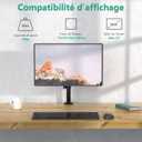 WALI Single Monitor Mount, Single Monitor Arm Desk Mount,Desk Monitors Stand, Holds Screen Up to 32inch, 22lbs, Adjustable Mount with C-CLAMP Designed for Home Office Application(M001), Black