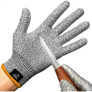 BeaverCraft Wood Carving Gloves CRG - Cutting Cut Resistant Gloves Level 5 for Whittling, Woodworking, Food Prep (Medium)