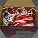 COOLWUFAN 12 Pack Christmas Candy Cane Pathway Markers, 22'' Candy Cane Christmas Decorations Pathway Lights Outdoor with 72 Warm Lights for Xmas Holiday Party Walkway Patio Garden Yard Lawn Decor