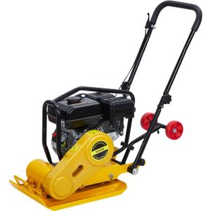 Plate Compactor 7HP 5600VPM, 4200Lbs Force Powered Rammer w/212Cc Engine, 22.1x15.9" Plate for Soil Gravel Asphalt Compaction, Landscaping Professional Ground Compactors