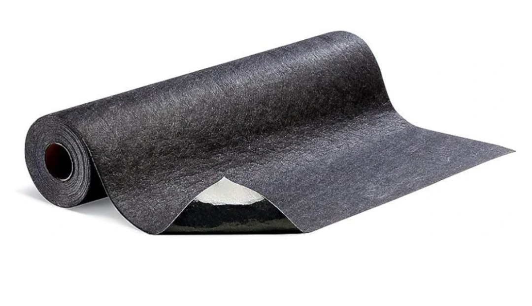 PIG Adhesive-Backed Floor Mat | Grippy Entrance Mat | Ultra-Duty | 3' W x 50' L | Black | GRP36201-BK