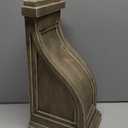 Ekena Millwork COR07X08X17TRRW Traditional Recessed Wood Corbels, 7 1/2"W x 8"D x 17"H, Rubberwood