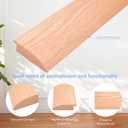 3.5"W 36" L Solid FAS1 Red Oak Floor Transition Strip, 3/4" Overlap Threshold for Doorways, Reduces Height Differences Between Carpet Tile Wood Vinyl Laminate Flooring (Unfinished), 3/4" Overlap-3.5"W-36"L-1pcs