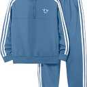 MIGU Boys Clothes for Boys Outfits Set Half-Zip Pullover Sweatshirt and Sweatpant 2pcs Boys Tracksuit (7-8, Sky Blue)